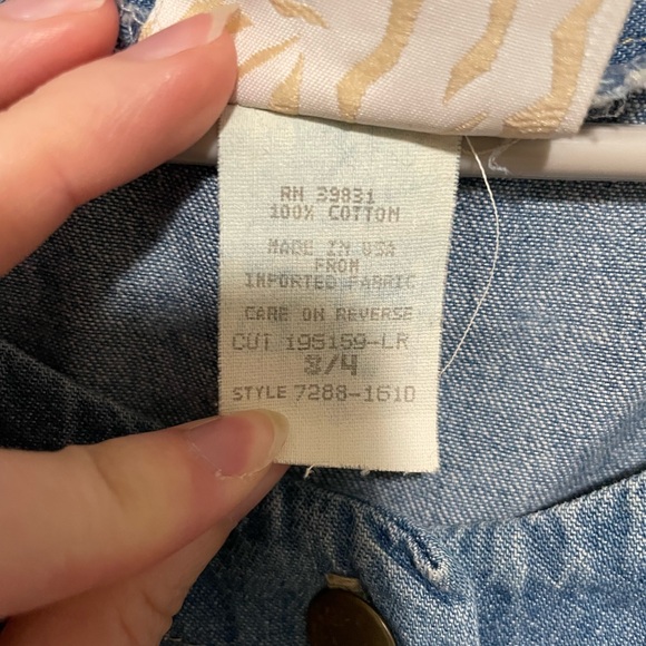 Vintage Blue Denim Button-Down Dress - Picture 4 of 4